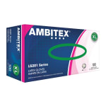 Guantes de látex Ambitex sin polvo, crema, extra grande